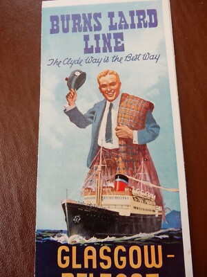 BURNS AND LAIRD LINES  BELFAST   GLASGOW  ETC SUPERB GRAPHICS  PAMPHLET 9/20cm 