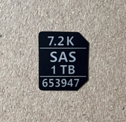 20 Stück Kapazität Aufkleber für HP 651314-001 G8/G9 3,5 Festplattenfach/Caddy - Bild 7 von 63