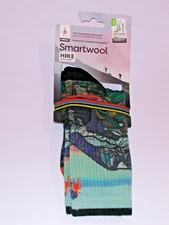 SmartWool Hike Icy Range Print Light Cushion Crew Socks Women's M - Multi Color