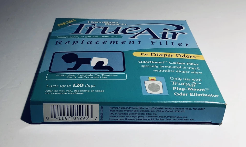 Filtro de carbono de repuesto Hamilton Beach True Air para olores de pañal paquete de 1 nuevo Foto 4 de 4