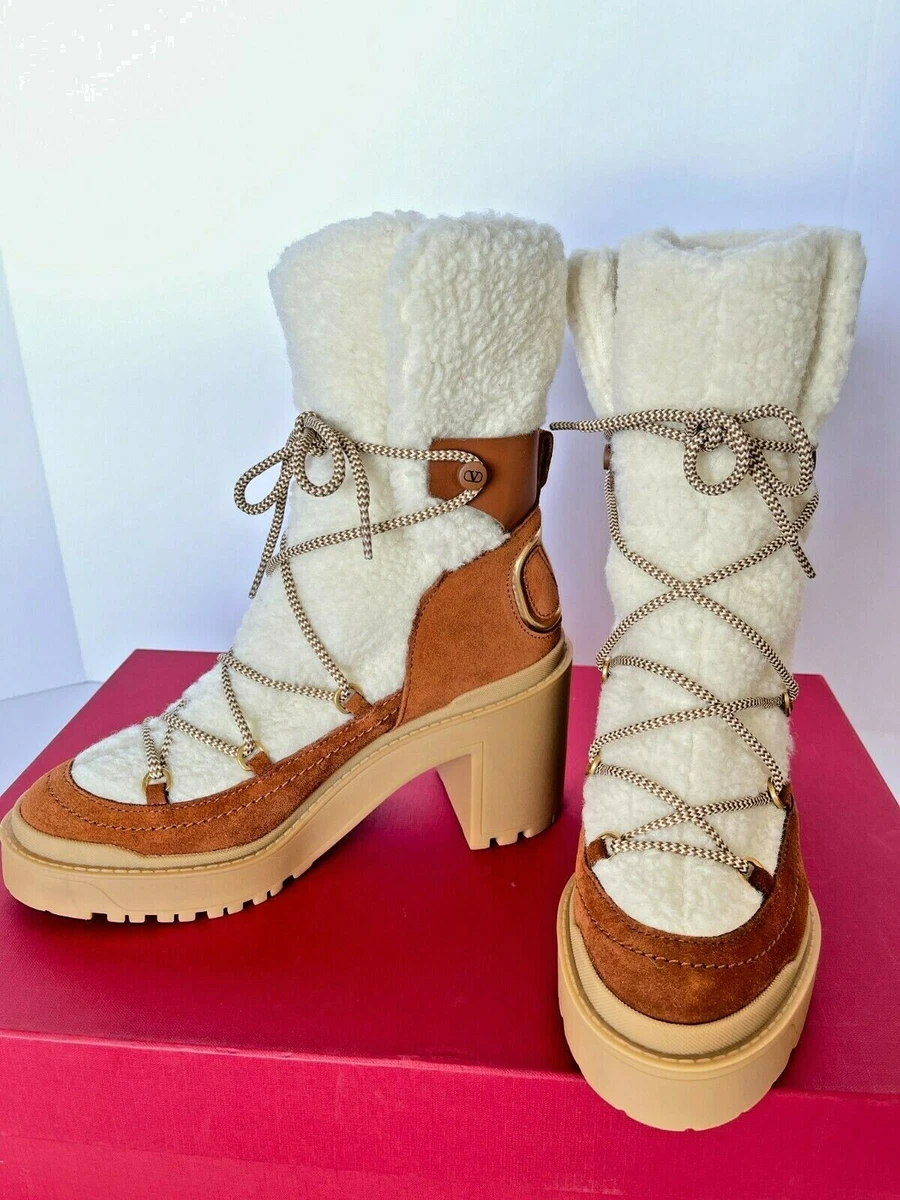 valentino garavani shearling boots