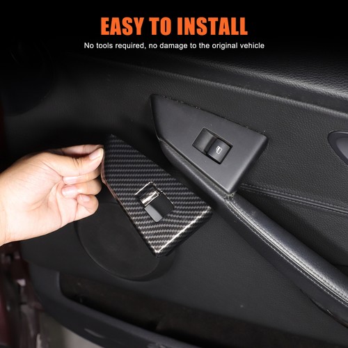 ABS Carbon Fiber Window Lifting Frame Trim Cover For BMW 6 Series 2004-2009 - 第 21/24 張圖片