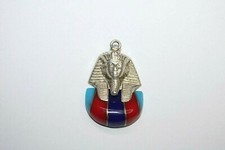 Rare Egyptian Pharaonic Antique Style Silver Pendant of King Tutankhamun BC Era