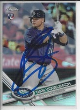 2017 Topps Chrome Dan Vogelbach Autographed Card RC Refractor In Person TC201