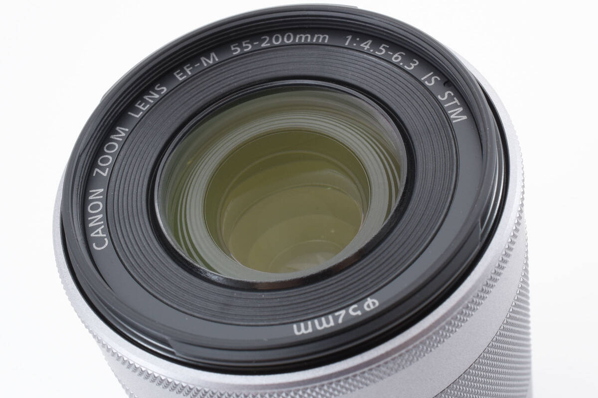 Near MInt-Canon EF-M 55-200mm f/4.5-6.3 IS STM Zoom Lens Silver | eBay