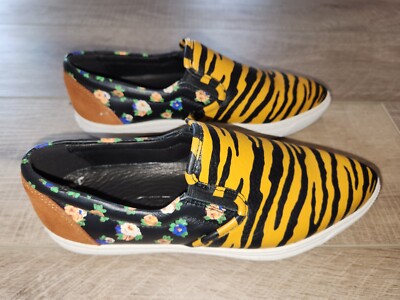 NEW Coach C103 Sneaker Style Q8178 Size 7.5B Orange/Black
