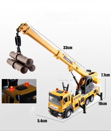 1/32 Crane Truck Model Diecast Metal Toy Simulation Engineering Vehicle - Picture 8 of 12