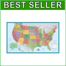 Extra Large 48x78 USA Wall Map - Ideal for Learning  Reference