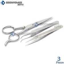 ODM Eyelash Extension Tweezers Straight Curved Barber Scissors Stainless 4.5