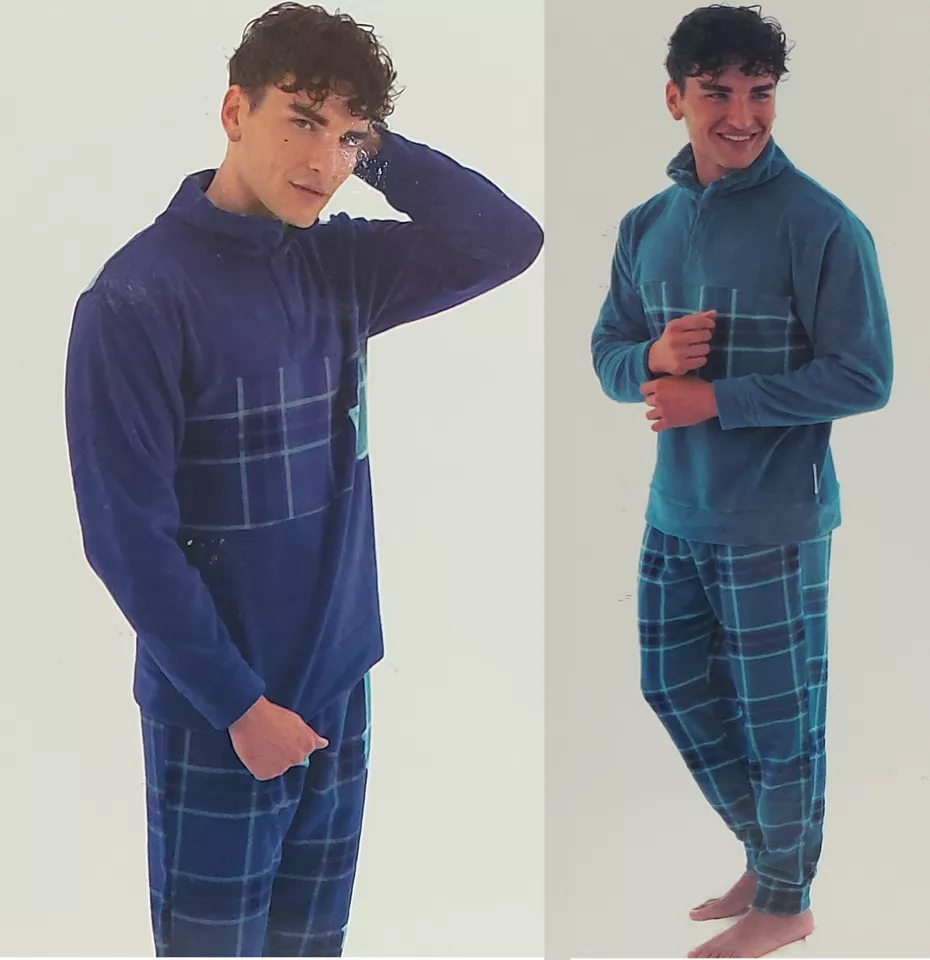 PIGIAMA UOMO CORAL PILE COMPLETO CASA INVERNALE SERAFINO NARCISO RODRIGUEZ - Imagen 2 de 4