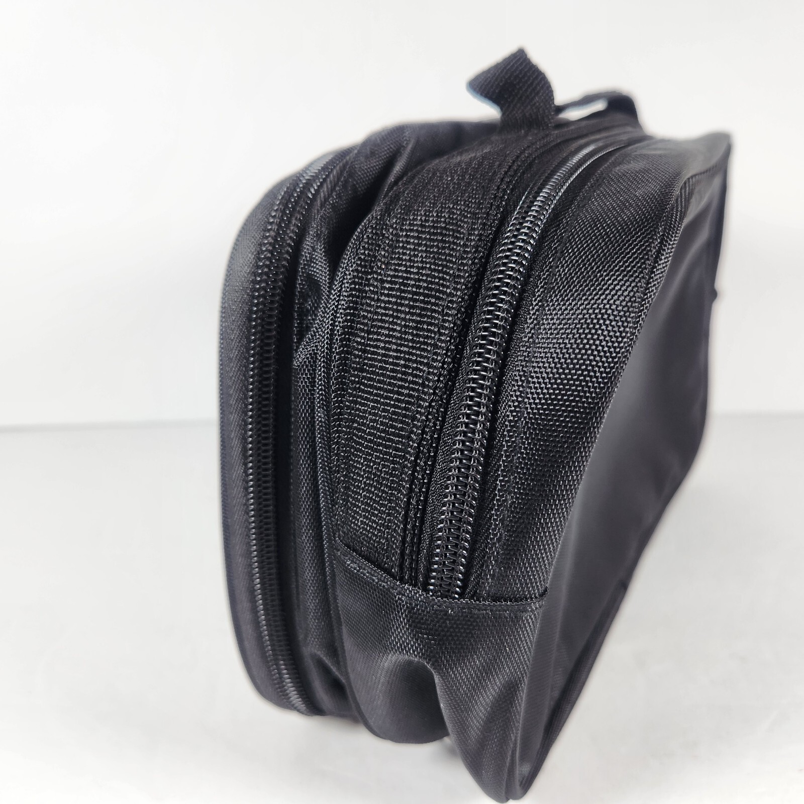 Travel Cosmetic Makeup Bag Black Mesh Zipper Hanging Organizer  10" X 6"