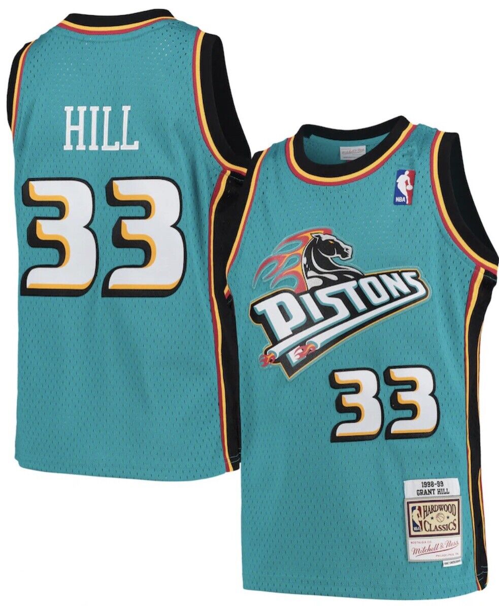 Youth Grant Hill Detroit Pistons Mitchell & Ness Hardwood Youth Grant Hill Detroit Pistons Mitchell & Ness Hardwood