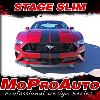 2019 Ford Mustang Racing Stripes 7'' Wide STAGE RALLY SLIM Decals Vinyl Graphics
