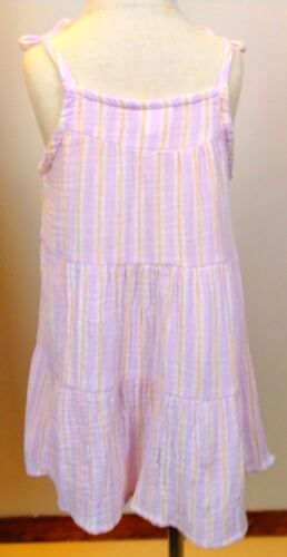 Cat & Jack Toddler Girls Sundress Dress 3T Lavender & Yellow Pinstripe Adorable - Picture 2 of 9