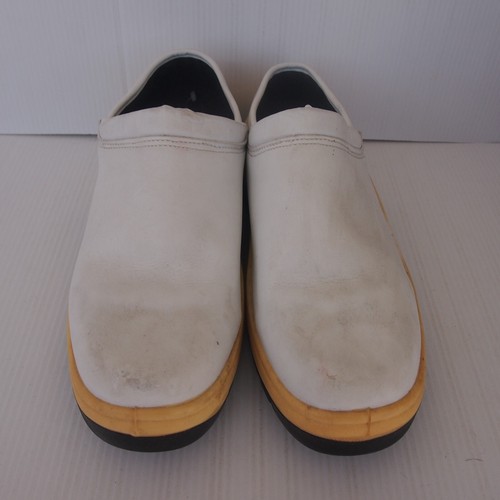 Rossi white leather men's slip-on clog US13 Made in Australia - Picture 6 of 11