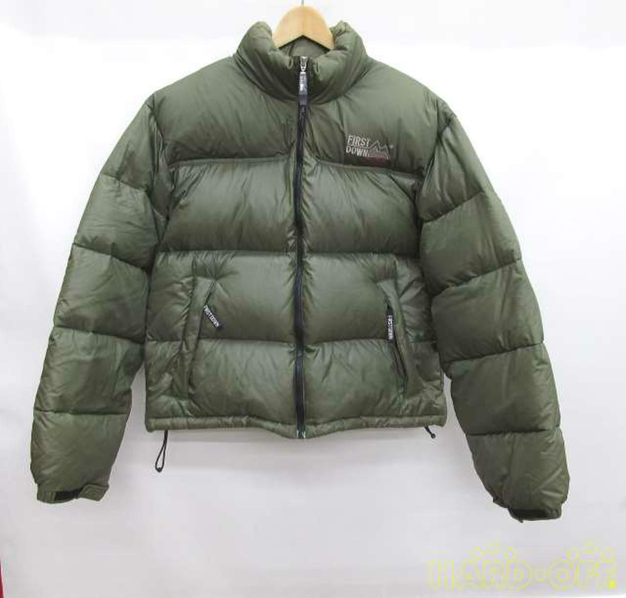 First Down Khaki M 90S Down Jacket vintage used in Japan Rare