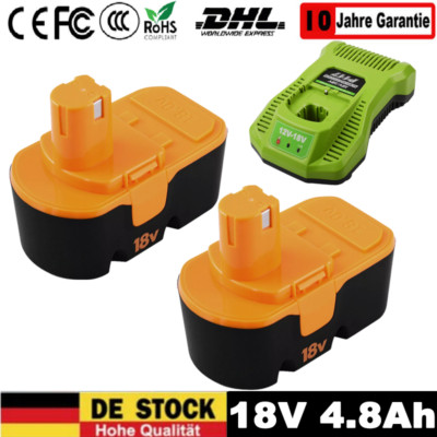 Akku 4.8Ah für Ryobi ONE+ P100 P107 P108 BPL-1815 BPL-1820G BPP-1817 18V Ni-MH 