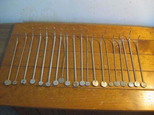 20 x Urethral Sounds Medical Instruments (Lollipop Handles) Early 20th Century - Bild 1 von 13