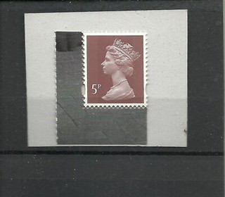Great Britain Machin 5p OFNP PVA 2B TYPE T2A HEAD B6 CARTOR DG 50.20.3 MNH