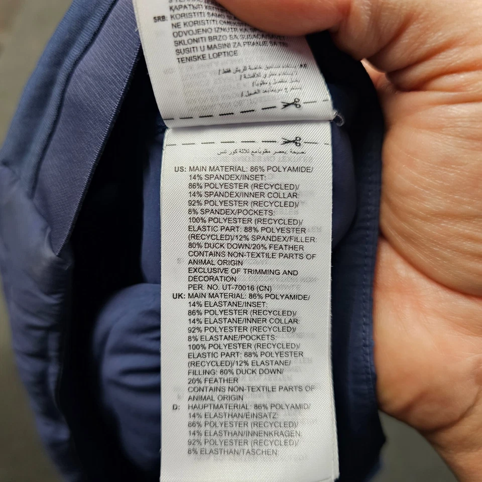 Adidas Chaleco Hombres Medio Azul Acolchado Puffer Cremallera Completa Pato Abajo Anticongelante Foto 4 de 4