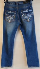  Barabas Men's  Bootcut  Denim Distressed Jeans BWJ4000 32x32 New