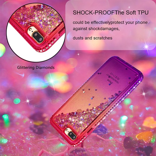 Flüssige dynamische Glitzer Treibsand Handyhülle für iPhone 8/7/6 Plus X/Xs/Xr/Xs Max - Bild 21 von 36