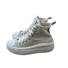 Converse Chuck Taylor All Star Move Platform White Purple Womens Size 5/6