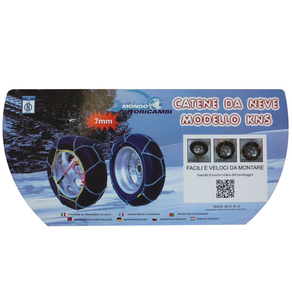 10 catene da neve universali per auto, con tasca in nylon, per