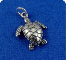 925 sterling silver 20" necklace TURTLE ocean NAUTICAL SEA pendant charm women