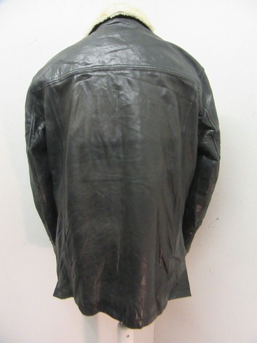 VINTAGE REDSKINS LEATHER AVIATOR JACKET SIZE UK L SHEEPSKIN TRIM - Picture 15 of 24