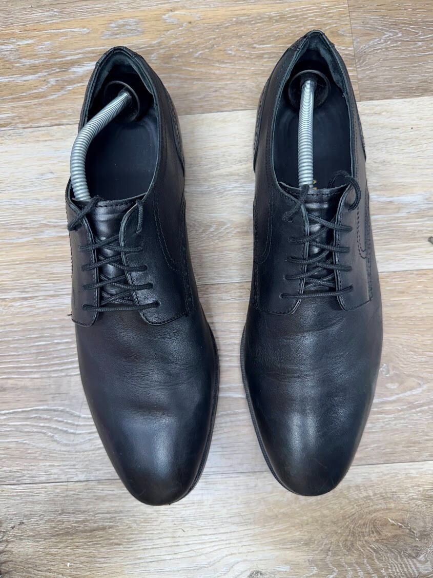 SAOLA Scarpe derby Cole Haan Grand.OS Jefferson nere in pelle punta liscia da uomo taglia 11