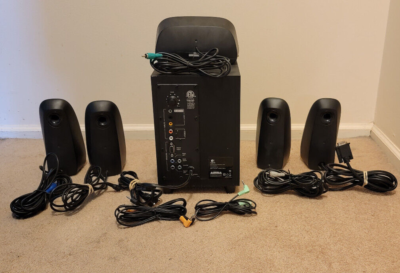 Logitech Z506 Surround Sound Home Theater Speaker System 6 Piece