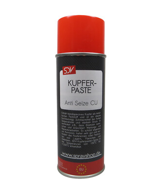 KUPFERPASTE 400ml Anti Seize Kupferpasten Spray Bremspaste bis 1200°C Kupferfett
