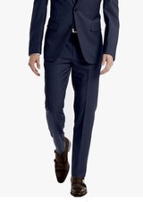 Calvin Klein 36W x 30L Men's Navy Blue Wool Extreme Slim Fit Flat Pants 199
