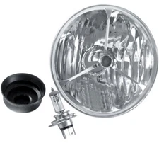 Scott Drake Tri-bar Headlight Halogen 65-69 70-73 Mustang  Pair 7 inch