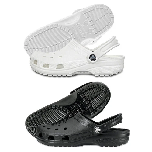New Unisex Black/White Cozy Classic Clog Ultra-Light Slip-On Shoes Free Shipping