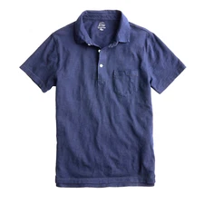 J.Crew Garment-Dyed Slub Cotton Polo | S | Marine Navy | $59.50