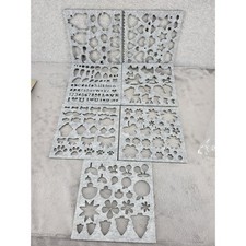 Lot Of Craft Stencil Set Letters Numbers Shapes Animals Flowers