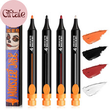 4-In-1 Face Paint Markers, Temporary Tattoo Pens for Halloween Makeup