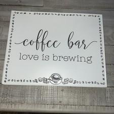 Coffee Bar Metal Sign Wall Decor / Kitchen Decor