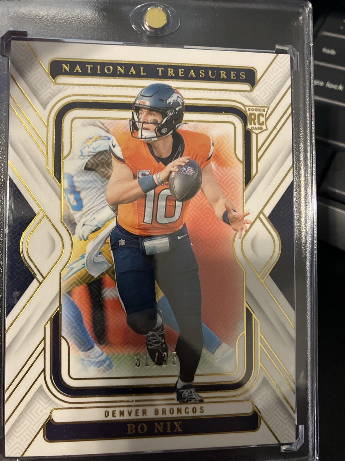 2024 Panini National Treasures Bo Nix #31 Rookie Card Gold 31/35!