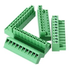 5 PCS 10Pin PCB Mount Screw Terminal Block Connector 5.08mm 0.2 Inch Pitch