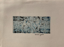 DOMINIQUE GAUTIER (1951-2018) BEAUTIFUL ETCHING ABSTRACT COMPOSITION 1990 (22)