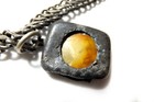 FANTASTIC VINTAGE ANTIQUE BRAIDED  SILVER NECKLACE WITH LOCKET AND PHOTO — photo 6