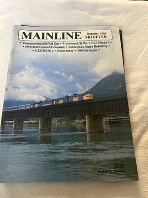 MAINLINE MODELER Magazine October 1986 Model Railroading Trains Atlas RS-11