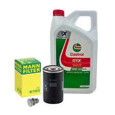 MANN-FILTER ÖLFILTER+5L CASTROL GTX 10W-40 A3/B4 FÜR VW GOLF 1 2 3 1H 91-95