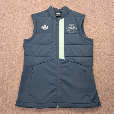 Brentford Gilet Mens Medium Blue Bodywarmer Vest Football Umbro Pro Training