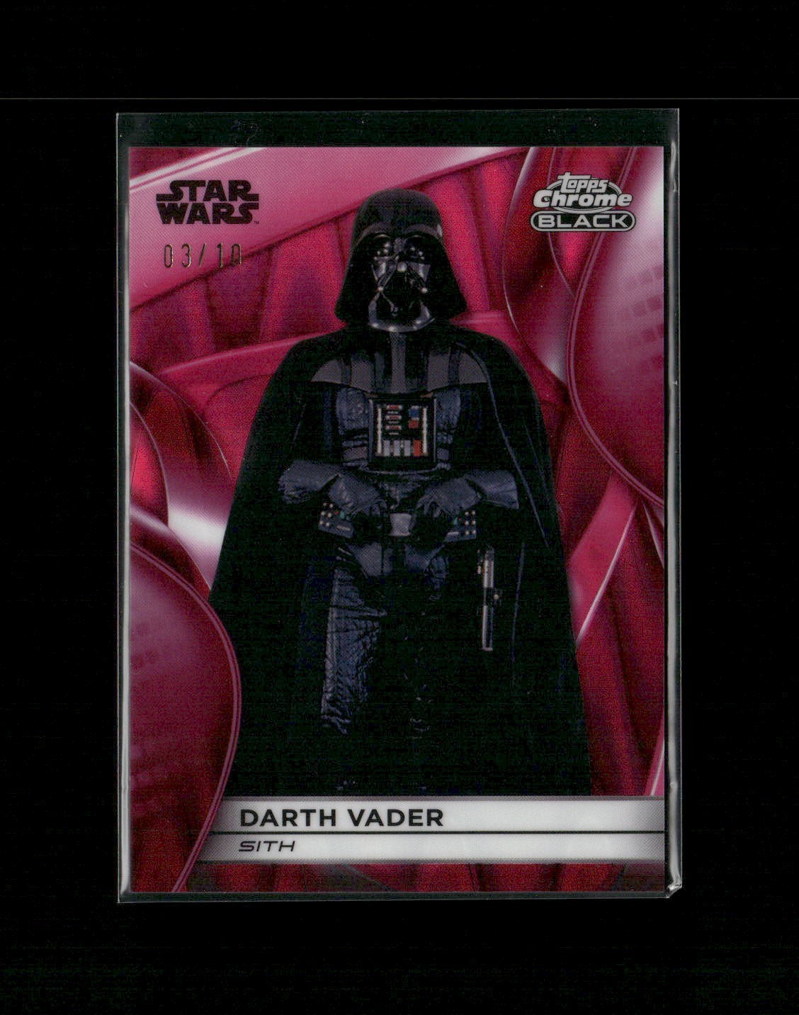 2025 Topps Chrome Black Star Wars Darth Vader Magenta Raywaye /10 #CB-1