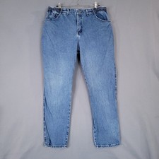 Lee Women's Jeans Blue 16W M Original Elastic Waist Straight Leg Stretch
