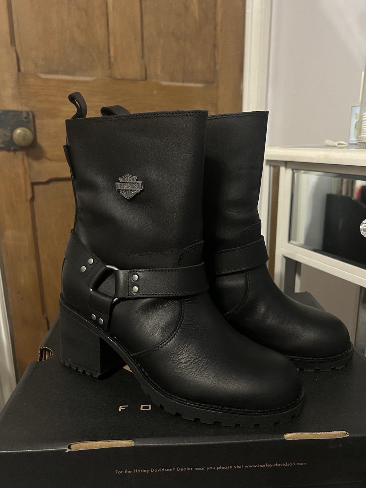 Harley Davidson Women’s Howell 7” Harness Leather Boots Size 6 - RRP £150 image 2